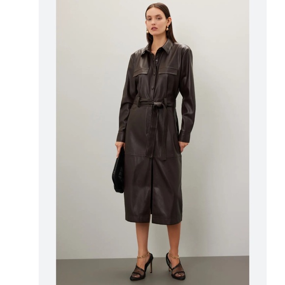Designer Osman Yousefzada Vegan leather dress - Picture 1 of 13